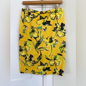 J Crew pencil floral skirt size 2